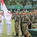 Pangdam I/BB Mayjen TNI A Daniel Chardin melantik sebanyak 500 personel komponen cadangan (komcad) pertahanan negara matra darat di Markas Rindam I/BB, Pematangsiantar, Sumut, Senin (31/7).