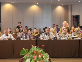 Ketua DPRD Sumatera Utara, Baskami Ginting membuka Rapat Kerja DPRD Sumut, dalam rangka laporan kinerja DPRD 2023 dan rencana kerja DPRD Sumut 2024, Senin (4/9/2023).