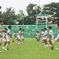 Skuad PSMS sedang melakukan latihan
