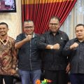 Teks Foto: Ketua DPRD Sumut Baskami Ginting saat menerima audiensi Komisioner Bawaslu Sumut, beberapa waktu lalu.