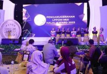 Lembaga Pengkajian Pangan, Obat-obatan, dan Kosmetika Majelis Ulama Indonesia (LPPOM MUI) mengumumkan pemenang LPPOM MUI Halal Award 2023 dengan tujuh kategori nominasi dan kategori Favorite Halal Brand.