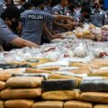 Tim Patroli Perintis Presisi Sat Samapta Polrestabes Medan menemukan 23 bungkus ganja tak bertuan di pinggiran Kanal Deli Tua, Sumatera Utara, Minggu.