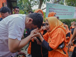 Bobby Nasution saat meresmikan Rumah Kolaborasi Bobby Nasution di Siantar