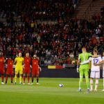 Laga Belgia melawan Swedia dalam kualifikasi Euro 2024 yang berlangsung di Stadion Raja Baudouin, Selasa (17/10/2023). Timnas Swedia meminta pihak penyelenggara pertandingan menghentikan laga di babak kedua.
