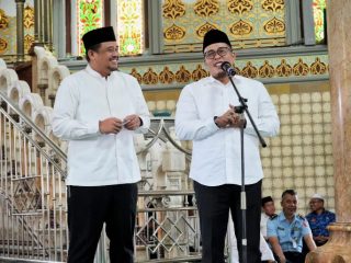 Walikota Medan, Bobby Nasution bersama Wakil Walikota Medan, Aulia Rachman