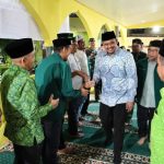 Walikota Medan, Bobby Nasution saat menghadiri Peringatan Maulid Nabi Muhmmad SAW di Masjid Lama Yang Bengkok, Sabtu (21/10/2023)