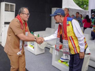 Wakil Walikota Medan, Aulia Rachman saat menghadiri dimulainya pembangunan underpass Gatot Subroto