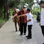 Ketua DPRD Sumatera Utara Baskami Ginting meminta pelaksana proyek peningkatan infrastruktur, di Kabupaten Asahan, Sumatera Utara.