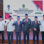 Walikota Medan, Bobby Nasution bersama pejabat eselon II Pemko Medan