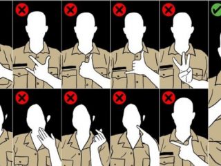 Aparatur Sipil Negara (ASN) atau PNS wajib netral saat pemilu. Oleh karena itu, PNS dilarang melakukan beberapa pose saat foto untuk menjaga netralitas tersebut.