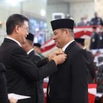 Ketua DPRD Medan,Hasyim melantik empat orang anggota dewan sisa periode 2019-2024 di Gedung DPRD Medan, Selasa (12/12/2023)