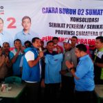 Sebanyak 30 serikat buruh menyatukakan sikap mendukung dan memenangkan pasangan pasangan calon presiden – wakil presiden nomor urut 2, Prabowo Subianto – Gibran Rakabuming Raka di Sumatera Utara.