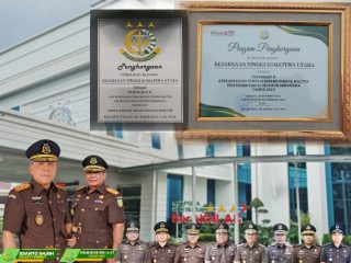 Kejaksaan Tinggi Sumatera Utara (Kejati Sumut) melalui bidang Pidana Militer mendapat peringkat II (Dua) kinerja terbaik bidang Pidana Militer Kejaksaan Tinggi seluruh Indonesia 2023 dari Kejaksaan Agung.