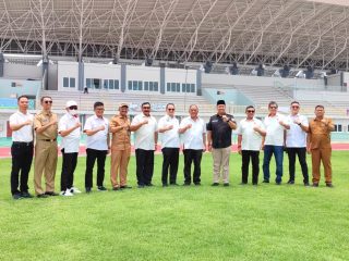 Ketua Umum Komite Olahraga Nasional Indonesia (KONI) Pusat, Letjen TNI Purn Marciano Norman, bersama jajaran pimpinan, melakukan tinjauan terhadap beberapa venue yang akan digunakan dalam Pekan Olahraga Nasional (PON) XXI Tahun 2024 di wilayah Sumatera Utara. (HO/kaldera)