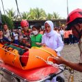 BPBD Medan dan STIKes Mitra Husada menggelar simulasi tanggap bencana, dalam peringatan HKB 2024, 26 April 2024.(HO/kaldera)