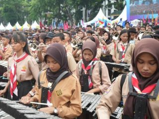 Dua rekor MURI terpecahkan di Gebyar Pendidikan Kota Medan 2024 yang berlangsung di Lapangan Benteng, Medan, Sabtu (26/5/2024).