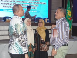 Anggota Komisi E DPRD Sumut melakukan kunjungan kerja ke Kabupaten Langkat, kemarin. Kunjungan tersebut diterima langsung Pj Bupati Langkat, Faisal Hasrimy di Ruang Pola Kantor Bupati Langkat, kemarin.