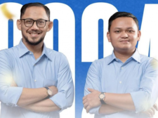 Pasangan bakal calon Walikota dan Wakil Walikota Binjai, dr Donal - Andri Alfisah mendaftar ke KPU Binjai untuk bersaing dengan calon petahana Amir Hamzah.(ist/kaldera)