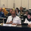 Penjabat Bupati Langkat, Faisal Hasrimy paparkan Rencana Detail Tata Ruang (RDTR) kawasan perkotaan Tanjung Pura saat rapat koordinasi lintas sektor yang berlangsung di Sheraton Grand Jakarta Gandaria City Hotel, Jakarta Selatan, kemarin.