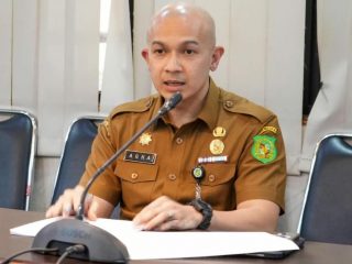 Sekretaris Kominfo Kota Medan, Agha Novian saat mengikuti seleksi JPT Pemko Medan