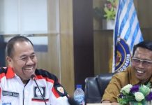 Ketua PDBI Sumut Baharuddin Siagian (kiri) dan Wakil Ketua PDBI Apri Sugiarto.(HO/kaldera)