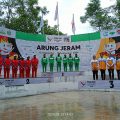 Tim Arung Jeram Putri Sumut saat UPP Medali Emas PON XXI 2024, di Sungai Alas, Ketambe, Aceh Tenggara, Aceh.(HO FAJI Sumut/kaldera)
