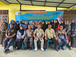 Camat Barang Serangan, Kabupaten Langkat Roby Rezeki meluncurkan program optimalisasi penyaluran bantuan sosial melalui pengaduan pelayanan sosal (Pelayanan Ba’ so) di Ruang Pola Kantor Camat Batang Serangan, Kamis (26/9/2024).