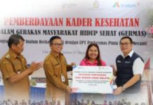 PT Indonesia Asahan Aluminium (INALUM) /mendukung penuh terhadap program Gerakan Masyarakat Hidup Sehat (GERMAS), di Club House Komplek Perumahan PT INALUM Desa Pintu Pohan, Kecamatan Pintu Pohan Meranti, Kabupaten Toba.