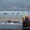 Tangkapan layar dari channel CNBC-TV18, siaran langsung keterangan pers pihak berwenang dari sekitar Sungai Potomac, terkait update upaya penyelamatan dan recovery pasca tabrakan antara pesawat American Airlines dan helikopter militer AS, Kamis (30/1/2025).(HO/kaldera)