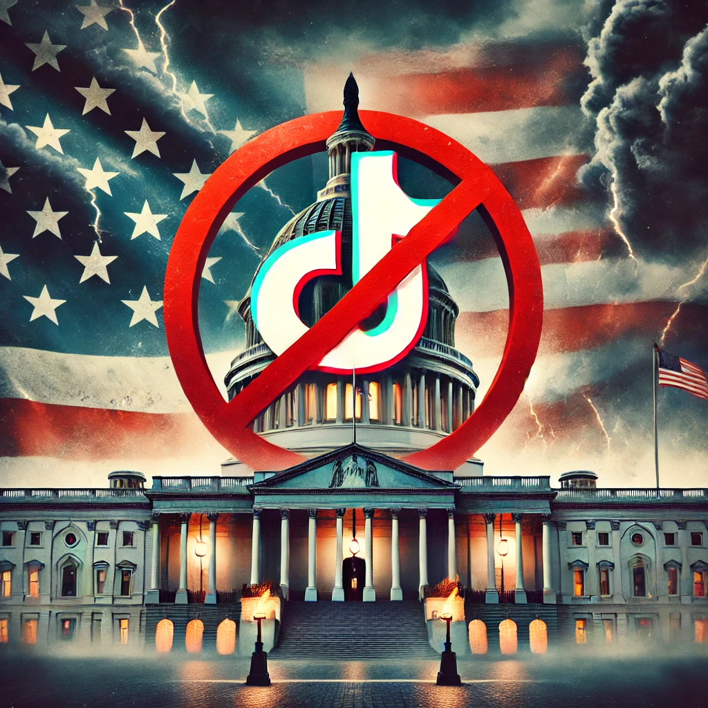 Ilustrasi TikTok di blokir di Amerika Serikat.(AI/kaldera)