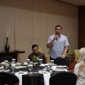 Kepala Dinas Ketahanan Pangan, Pertanian dan Perikanan Kota Medan Gelora Kurnia Putra Ginting saat menghadiri acara Festival Pulang Kampung di Hotel JW. Marriot Medan, Minggu (2/2/2025).