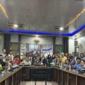 Pengurus Pengprov Persani Sumut 2025-2029 berfoto bersama usai rapat perdana, di Aula Dispora Sumut, Jumat (7/2/2025).