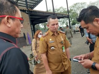 Lokasi bangunan tanpa izin di Kota Medan, Senin (10/3/2025).