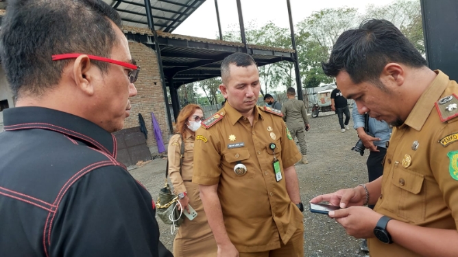 Lokasi bangunan tanpa izin di Kota Medan, Senin (10/3/2025).