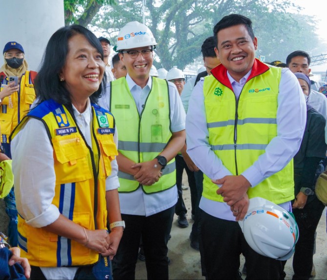 Wakil Menteri Pekerjaan Umum (Wamen PU) Diana Kusumastuti saat meninjau lokasi, Rabu (19/3/2025).