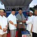 Safari Ramadan 1446 H/2025 M Pemerintah Kabupaten Tapanuli Selatan di Masjid Baiturrahman, Desa Pahae Aek Sagala, Kecamatan Sipirok, Senin (24/3/2025).