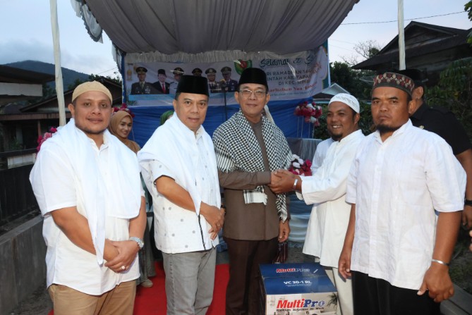 Safari Ramadan 1446 H/2025 M Pemerintah Kabupaten Tapanuli Selatan di Masjid Baiturrahman, Desa Pahae Aek Sagala, Kecamatan Sipirok, Senin (24/3/2025).