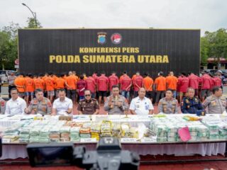 Sepanjang periode 24 Februari hingga 7 April 2025, jajaran Polda Sumut berhasil mengungkap 517 kasus narkoba dengan total 634 tersangka.