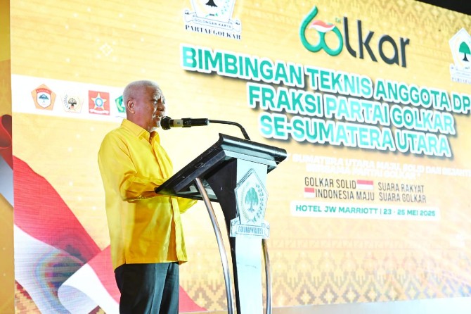 Wakil Gubernur Sumatera Utara (Wagubsu) Surya menyampaikan empat pesan kepada kader Golkar.