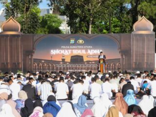 Pelaksanaan Shalat Idul Adha 1446 H/2025 M yang digelar pada Jumat, 6 Juni 2025 di wilayah hukum Polda Sumatera Utara berlangsung aman, tertib dan kondusif.