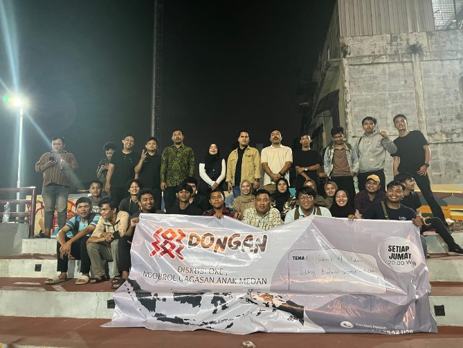 Polemik kepemilikan empat pulau antara Provinsi Sumatera Utara dan Aceh menjadi topik utama dalam diskusi publik bertajuk Dongan (Diskusi Oke Ngobrol Gagasan Anak Medan) yang digelar di Stadion Kebun Budaya, Medan, Jumat malam (12/6/2025).