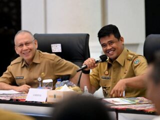 Gubernur Sumatera Utara Muhammad Bobby Afif Nasution bersama tujuh kepala daerah se-kawasan Danau Toba menyiapkan laporan revalidasi Toba Caldera UNESCO Global Geopark Tahun 2025.