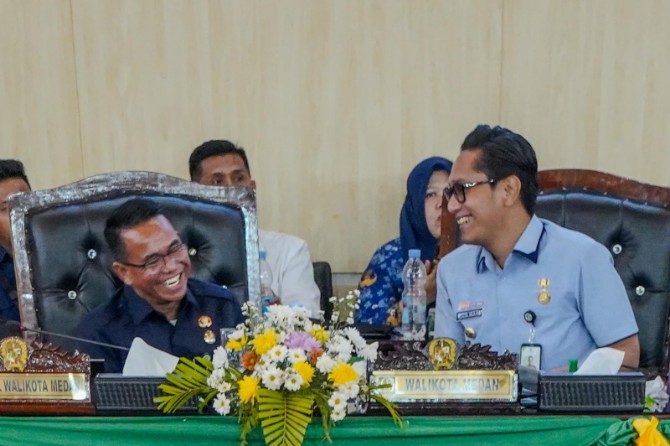 Rapat Paripurna DPRD Kota Medan, Selasa (1/7/2025), di Gedung DPRD.