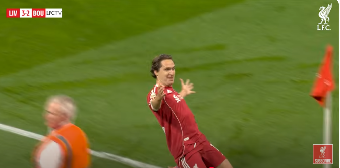 Frederico Chiesa mencetak gol pertamanya untuk Liverpool di Liga Primer Inggris sejak pembeliannya pada 2024.(HO/kaldera)