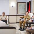 Usai menghadiri rapat paripurna DPRD Kota Medan, Wali Kota Medan Rico Tri Putra Bayu Waas menerima audiensi dari jajaran PT Medan Binjai Toll di Balai Kota, Senin (4/8/2025).