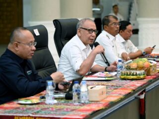 Konferensi pers Lake Toba GP di Kantor Gubernur, Jalan Diponegoro 30, Medan, Rabu (13/8/2025).