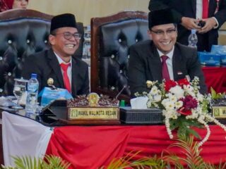 Rico Waas usai mengikuti siaran langsung pidato kenegaraan Presiden Prabowo, Jumat (15/8/2025), dari Gedung DPRD Kota Medan.