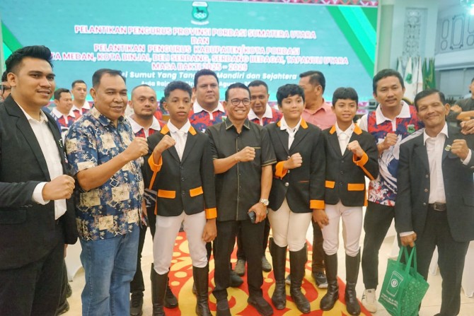 Pelantikan Pengurus Provinsi Pordasi Sumatera Utara dan pengurus Pordasi Kab/kota di Sumut, priode 2025-2029 di Aula Raja Inal Siregar, Minggu (24/8/2025) malam.