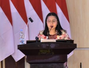 Anggota DPRD Medan Margaret MS menyampaikan hasil reses anggota dewan daerah pemilihan 2