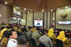Para kepala OPD maupun perwakilan OPD yang hadir dalam sidang paripurna DPRD Medan terkait agenda penyampaian hasil reses anggota dewan